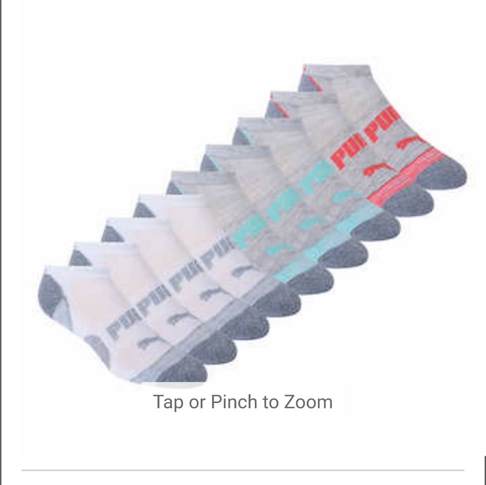 PUMA Ladies' No Show Sock, 10-pair - Picture 2 of 6